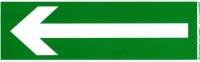 Znak KIERUNEK DROGI EWAKUACYJNEJ  STRZAŁKA 100x300