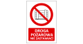 Znak DROGA POŻAROWA NIE ZASTAWIAĆ Napis Płyta 250x350