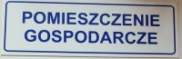 Znak Pomieszczenie gospodarcze